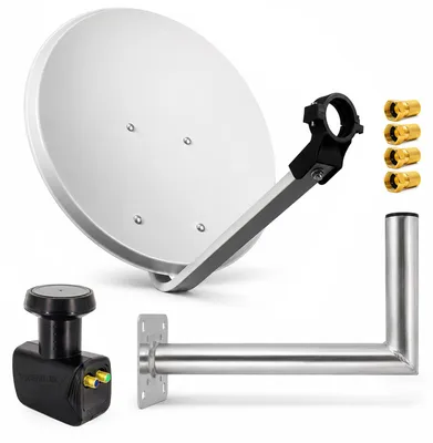 Produktbild von PremiumX SAT Anlage 45cm Satellitenantenne Twin LNB Wandhalter 45cm