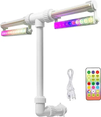 Produktbild von Verstellbarer Pool-Brunnen mit bunten LED-Lichtern Fernsteuerung Wasserfall Sprinkler USB aufladbar