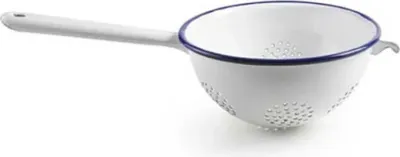 Produktbild von Emaille-Sieb mit blauem Rand 18cm