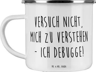 Produktbild von Mr. & Mrs. Panda Pott Spruch Softwareentwickler Debugging - Weiß - Geschenk, Softwareentwicklung, Programmiersprachen, Teetasse, Programmierer, Berufspassion, Beruf