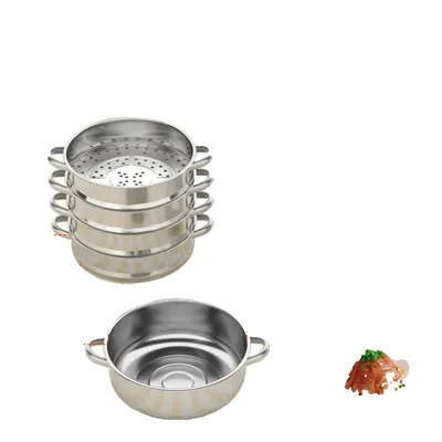 Zdjęcie produktu dla 5-poziomowy parowar ze stali nierdzewnej, solidna konstrukcja, można myć w zmywarce, średnica 30 cm