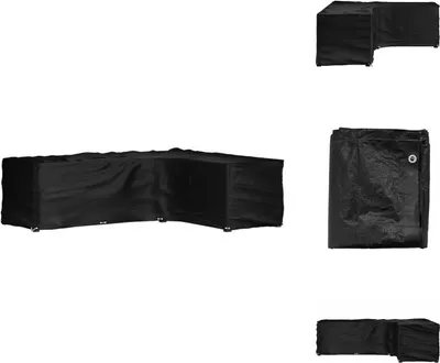 Obrázek produktu pro vidaXL Kryt na zahradní nábytek ve tvaru L s 16 oky 260x210x80 cm - Ochranné kryty na zahradní nábytek