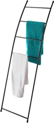 Produktbild von Handtuchhalter in Leiterform – Handtuchständer für das Badezimmer – Zum Trocknen von Handtüchern – Freistehend, ohne Bohren – 150 x 44 cm – Schwarz