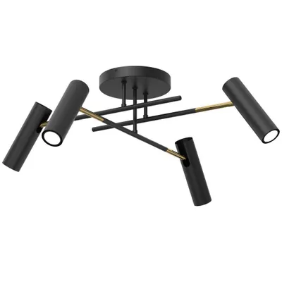 Zdjęcie produktu dla Lampa wisząca Axion czarny mat-złoty połysk 4xGU10x8W metal wym:24x89x89cm IP20 Luminex