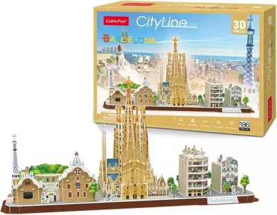 Produktbild von Puzzle 3D 186 elementów. City Line. Barcelona