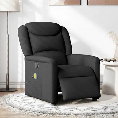 Produktbild von vidaXL Massagesessel Elektrisch Schwarz Stoff