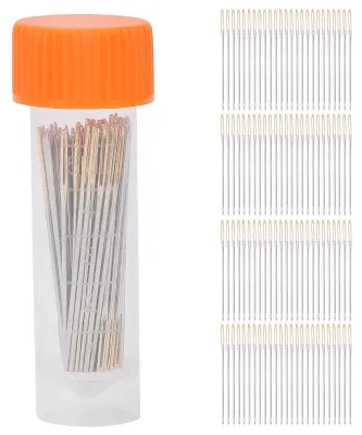 Productafbeelding van 100 Stuks kruissteeknaalden set met opbergdoos
