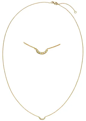 Produktbild von Collier mit Anhänger 750 Gold Gelbgold 6 Diamant-Brillanten 0,03 Ct. 42-45cm