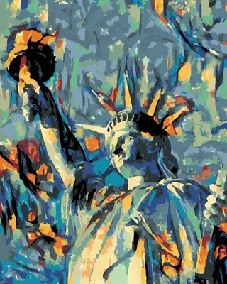 Produktbild von Zuty - Malen nach Zahlen - ABSTRAKTE FREIHEITSSTATUE, 40x50 cm, mit Keilrahmen (bereits gespannt)