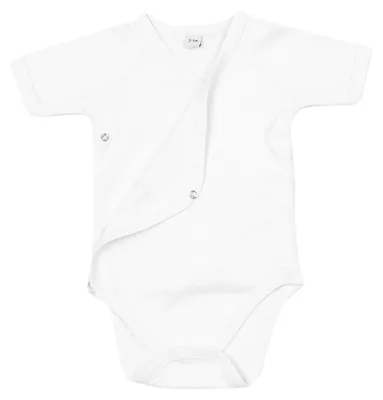 Image de Babybugz Baby Unisex Kimono Body Strampler en Coton FK163 (6-12 mois) (blanc)