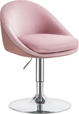 Produktbild von Verstellbarer Stuhl mit Rückenlehne und Fußkreuz in Pastellrosa