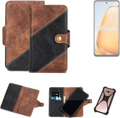 Produktbild von K-S-Trade Handyhülle Schutzhülle Bookstyle Case kompatibel mit Vivo Y28 4G Klapphülle Cover Hülle Schutztasche 1x