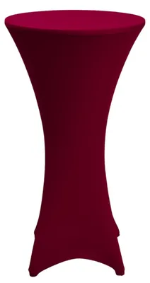 Immagine prodotto di Beautissu Tavolo alto elasticizzato Tavolo da bistrot Husse, Ø80-85 cm, bordeaux