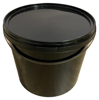 Produktbild von SILPLAST Eimer mit Deckel 5L x 1 Kunststoffeimer 5 Liter lebensmittelecht stapelbar Plastikeimer leer Schwarz