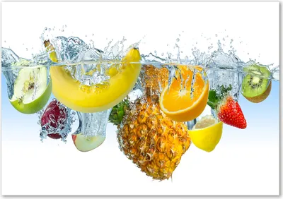 Produktbild von Tulup® Glas-Bild - 100 x 70 - Wandbild aus Glas - Wandkunst - Wandbild hinter gehärtetem Sicherheitsglas - Essen & Getränke - Frucht Wasser - Mehrfarbig
