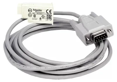 Produktbild von Schneider Electric SR2CBL01, 3 m, SUB-D 9, Männlich, Grau, REACH, RoHS, REACH,RoHS