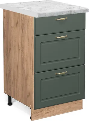 Produktbild von Küchenunterschrank Vicco Fame-Line Grün-Gold Landhaus 50 cm , AP Marmor, Model 46516
