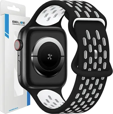 Produktbild von Beline Apple Watch New Sport Silikonband 38/40/41Mm Schwarz/Weiß Box