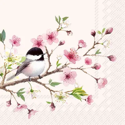 Produktbild von Servietten 33x33 cm - LITTLE BIRDIE light rose