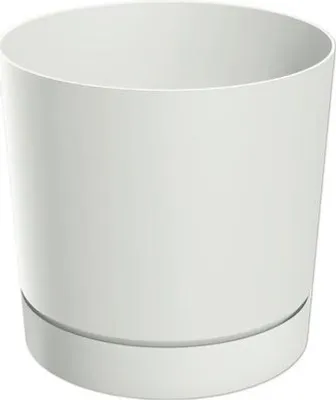 Produktbild von TUBO P Weißer Blumentopf mit Sockel DPOP300-S449