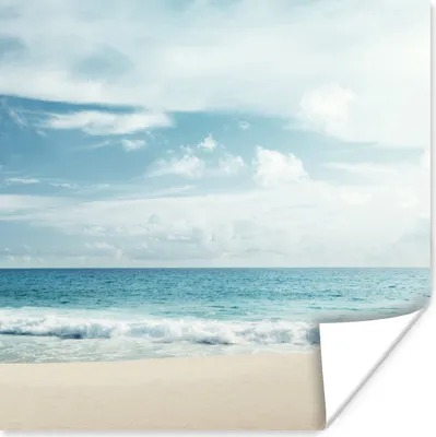 Produktbild von MuchoWow® Poster Strand - Meer - Sommer 100x100 cm - Babyzimmer
