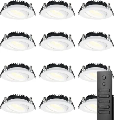 Produktbild von hoftronic LED Einbaustrahler Rome 6W 500lm 2700K Weiß IP44 dimmbar schwenkbar