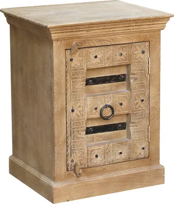 Produktbild von SIT Möbel Nachtkommode mit 1 Tür | Mango-Holz natur | B 55 x T 45 x H 70 cm | 14511-01 | Serie DAIPUR