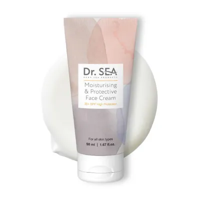 Produktbild von DR. SEA Schützende Gesichtscreme SPF 30 mit Hyaluronsäure Panthenol und Totes Meer Mineralien 50 ml