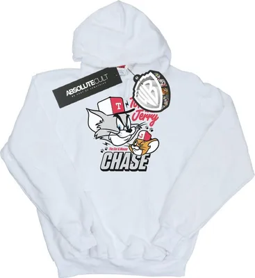 Produktbild von Tom and Jerry - "Cat & Mouse Chase" Kapuzenpullover für Damen BI2086 (L) (Weiß)