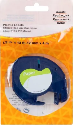 Zdjęcie produktu dla Taśma PRINTLINE kompatybilna z DYMO 59421, 12 mm, 4 m, czarny nadruk/biały podkład, LetraTag, papier