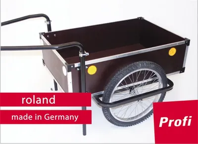 Produktbild von Roland Fahrradanhänger Profi Doppeldeichsel 120 Liter, Braun