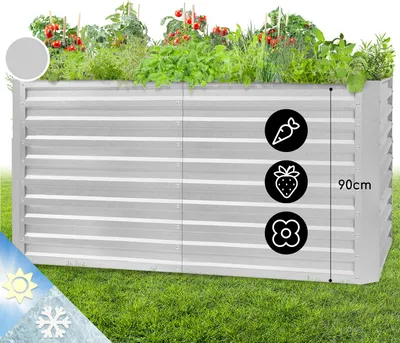 Zdjęcie produktu dla BlumfeldtHigh Grow Straight, podwyższona grządka, 200 x 90 x 100 cm, 1800 l, stal