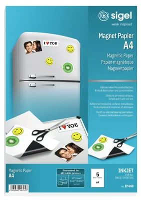 Immagine prodotto di sigel Inkjet-Magnet-Papier, spezialbeschichtet, DIN A4