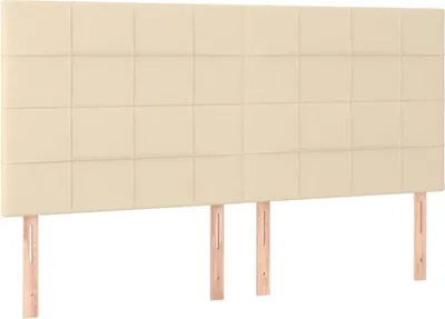 Produktbild von vidaXL Kopfteil Creme 180x5x118/128 cm Stoff
