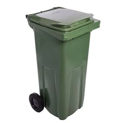 Obrázek produktu pro Plastový odpadkový koš, 120 l, zelený