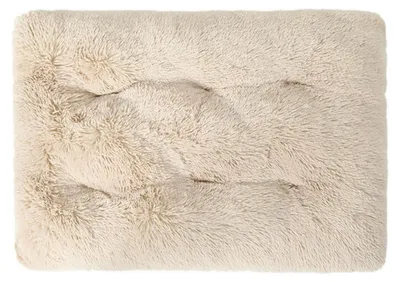 Obrázok produktu pre Psie lôžko, obdĺžnikový tvar, plyšové, mäkké, teplé, pre mačky a psov, veľkosť M, 65x50 cm, béžová farba