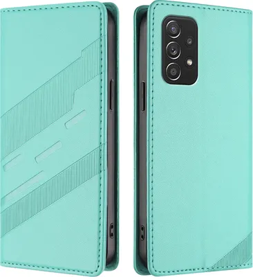 Obrázek produktu pro Pouzdro pro Samsung Galaxy A52 4G/A52 5G/A52s 5G,Polyuretankožené peněženkové pouzdro s přihrádkou na karty a funkcí stojánku Türkis