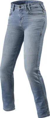 Image de Jean moto Revit Shelby pour femme, bleu, court 32