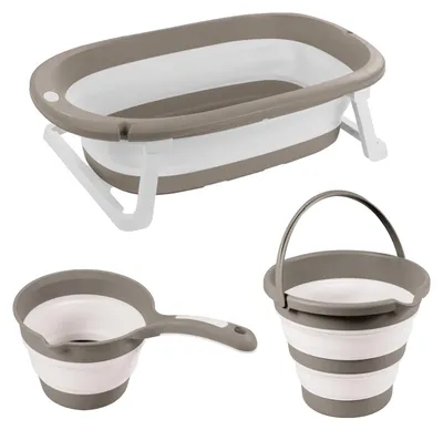 Immagine prodotto di Dolu Set da bagno pieghevole 3 in 1 Stone Gray