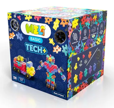 Produktbild von Meli Basic Tech+ Konstruktionsset – 780 Teile mit beweglichen Mechanismen ab 3 Jahren