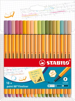 Obrázok produktu pre STABILO 8818-22 STABILO point 88 fineliner, katua 18 novch farieb