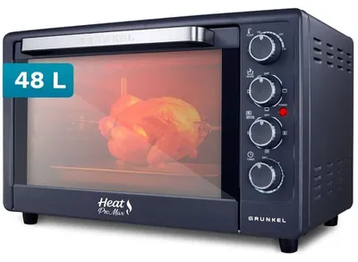 Productafbeelding van Grunkel HR-48PROMAX, 48 liter, zwart, staal, vrijstaand, draaibaar, mechanisch, 60 minuten