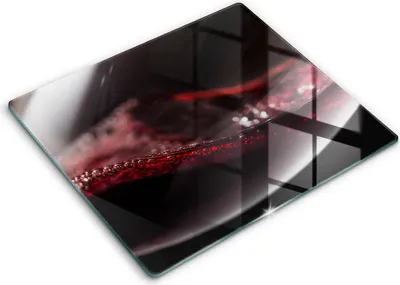 Produktbild von Glasschneideplatte - Herdabdeckplatte - 60x52 - Schneidebrett - Spritzschutz - Rotweinglas