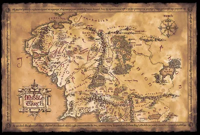 Produktbild von Herr der Ringe Poster Mittelerde Karte (74)