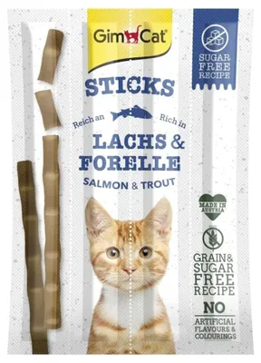 Imagen del producto de Gimpet Sticks, salmón y trucha, 4 unidades