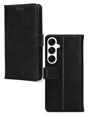 Produktbild von Mobilize Wallet Handyhülle für Samsung Galaxy A16 Hülle Echtes Leder Klapphülle Geldbörse - Schwarz