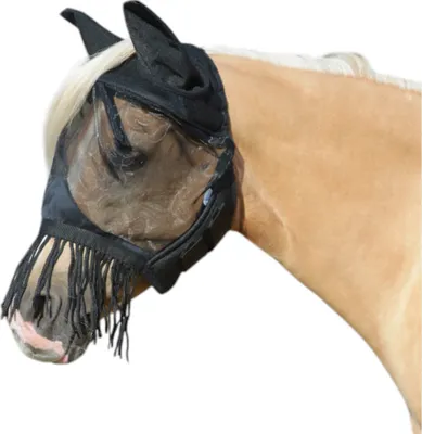Produktbild von BUSSE Fliegenmaske Fly Cover Fransen Gap II Fliegenhaube Schwarz P
