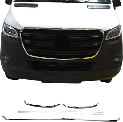 Immagine prodotto di Modanatura griglia radiatore Modanature griglia per Mercedes Sprinter 907 910 2018-2025 cromo 4x