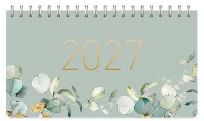 Produktbild von Häfft Tischkalender pocket "Minty Leaves" 2027 106 x 100 mm