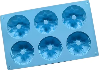 Produktbild von Silikon-Donut-Kuchenform mit 6 Mulden, antihaftbeschichtet, BPA-frei, Backform für Cupcakes, Muffins, Pudding, lebensmittelechtes Mini-Dessert-Backgeschirr